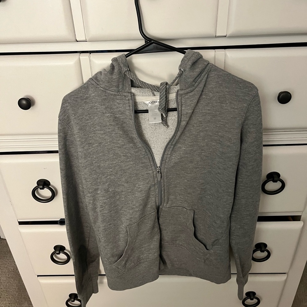 Jockey Heather Gray Zip-Up Hoodie